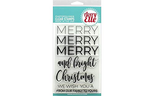 Algopix Similar Product 6 - Avery Elle ST-18-27 Clear Stamps Merry
