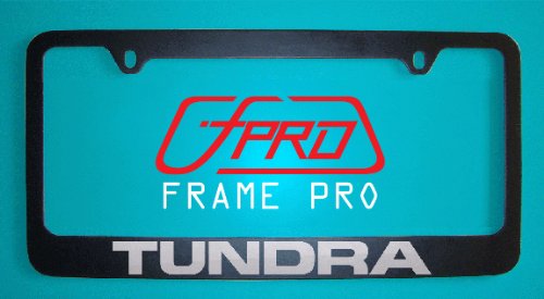 Toyota Tundra Black License Plate Frame V2 (Zinc Metal)