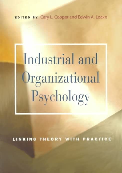Industrial and Organizational Psychology (Vol. 1)) (The International Library of Critical Writings in Psychology) by Cary L Cooper