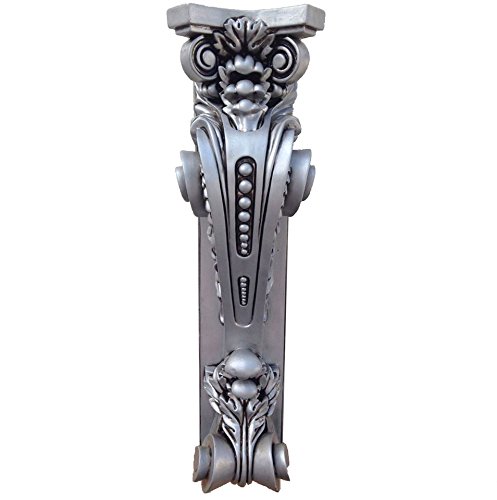 

Artistic & Decorative Hand Painted Corbel Pilaster Lunardi Decor Polyurethane CB-1016 Silver & Black