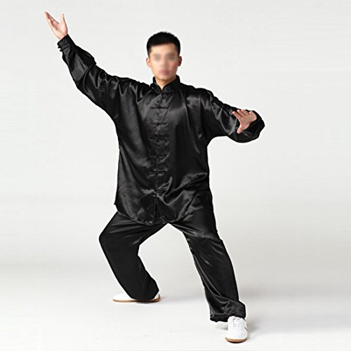 Andux Chinese Traditional Tai Chi Uniforms Kung Fu Clothing Unisex SS-TJF01 Black
