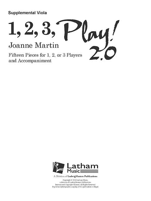 1, 2, 3 Play! 2.0 Supplemental Viola Part (1, 2, 3 Play! - Latham Music) by Joanne Martin