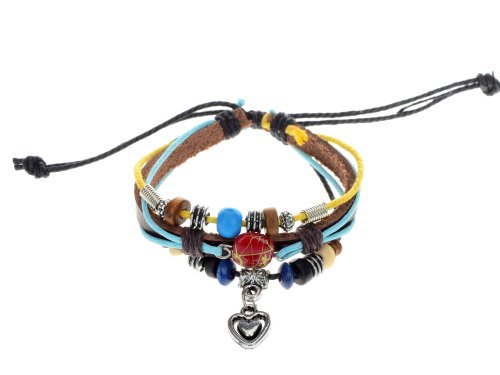 Imixlot® Handmade Leather Bracelets Wristband Charm Adjustable Bracelets