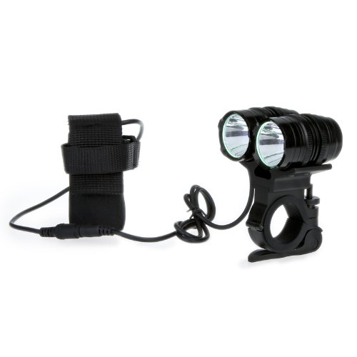 KingzerCREETLEDBikeBicycleLightDualBeamTwinFrontLampModesLMBlack