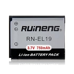 RuiEn RN-EL19 750mAh 3.7v Rechargeable Lithium Battery Pack for Nikon Cameras (Black) + Worldwide free shiping