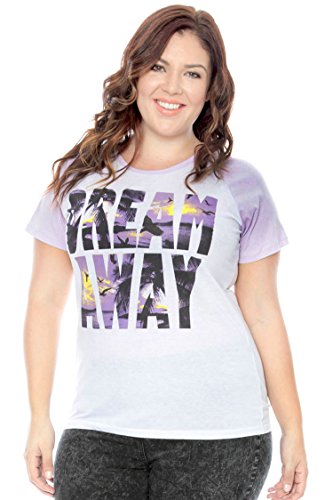 Womens Plus Size Assorted Print Colorblock Graphic Tees