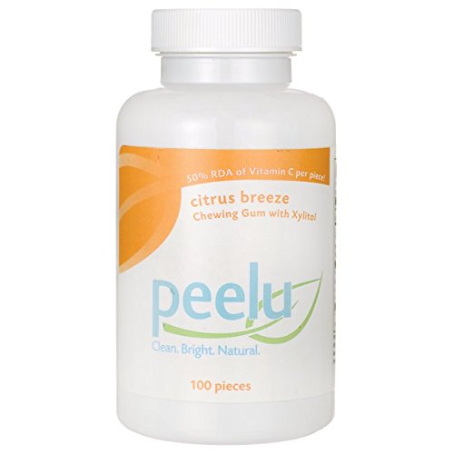 The Peelu Co. Chewing Gum, Citrus Breeze, 100-Count