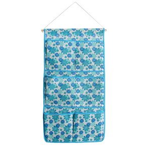 

[Blue Flowers] Blue/Wall Hanging/ Wall Organizers / Baskets / Hanging Baskets (13*24)