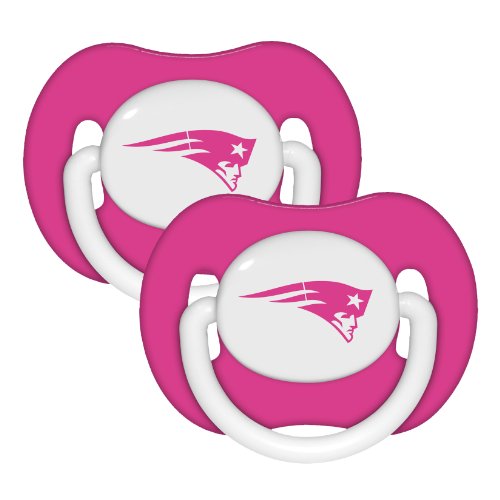 Baby Fanatic Pink Pacifier New England Patriots 2 Pk