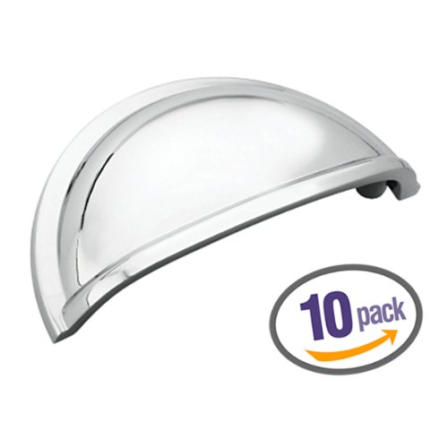 Amerock Allison BP-53010-26-10PK Cabinet Bin Pull, Polished Chrome, 10 Pack