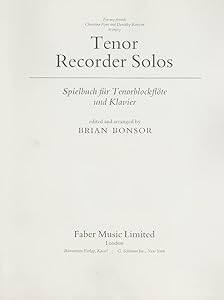 Tenor Recorder Solos: Parts (Faber Edition) by Brian Bonsor