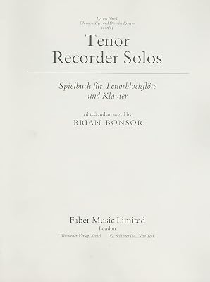 Tenor Recorder Solos: Parts (Faber Edition)