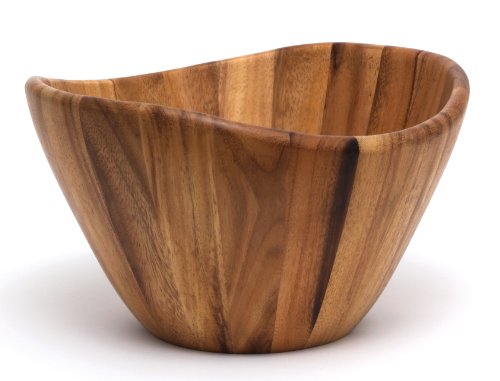Lipper International Large Wavy Bowl, Acacia