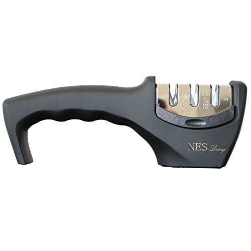 NES-Living 3-Stufen Messerschärfer | hochwertiger Messerschleifer | edles Design