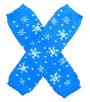 

KerrBear Kids - Blue Snowflake Leg Warmers