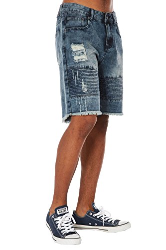 Agile Men's Super Comfy Slim Fit Released Hem Denim Short