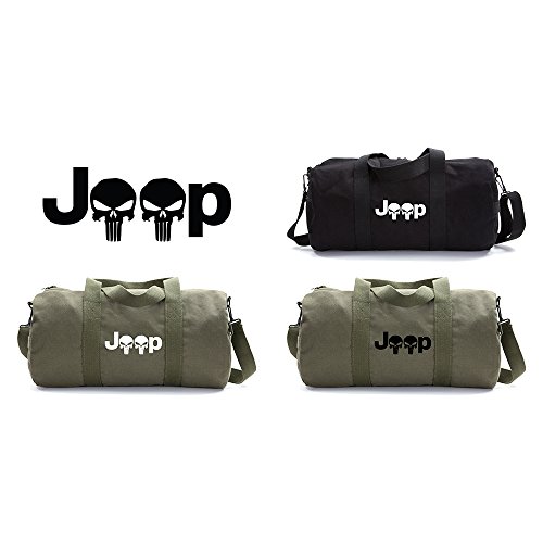 Jeep Wrangler Punisher Skull Sport Heavyweight Canvas Duffel Bag