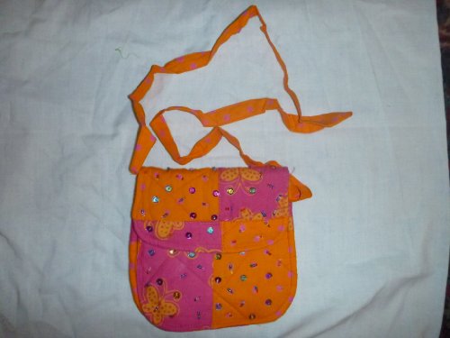 Back From Bali Little Girls Purse Cotton Colorful Glitter Sequins Adjustable