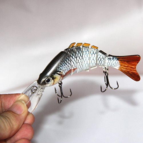 Discover Fish® 1pcs New Muskie Small Multi Jointed Fishing Life-like Hard Lure Bass Bait Swimbait Minnow Crank Shad Herring Bass Pike Muskie