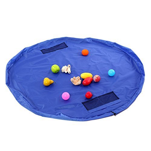 ilovebaby Toys Storage Bag Kid Play Mattress, Portable, Organizer, Foldable, Can be Transformed into a Picnic Mattress and Shoulder Bag 150cm in Diameter (Blue)
