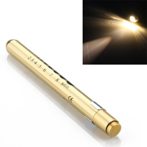Flashlight TOOGOO(R) Gold LED Flashlight Penlight pen flashlight