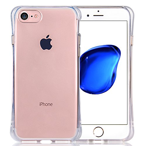 iPhone 7 Case, Qosea Air Cushion [Shock Absorption] TPU Slim Bumper Crystal Clear Scratch Proof Transparent Soft TPU Gel Bumper for NEW Apple iPhone 7