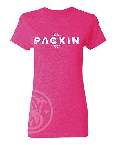 S&W Women's Packin Tee w/ Side Print in Heliconia