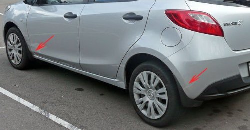 

Black Auto parts 4PCS Mudguard Splash Guard Mud Flap Fit For 2008 2009 2010 2011 MAZDA 2 / DEMIO DE 3RD GEN