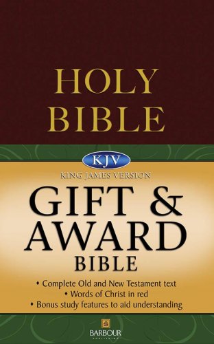 KJV Gift & Award Bible - Burgundy (King James Bible) by Barbour Publishing