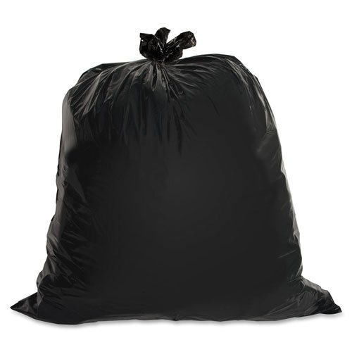 

Heavy-Duty Trash Bags, 1.5 Mil, 40-45 Gallon, 50/BX, Black, Sold as 1 Box