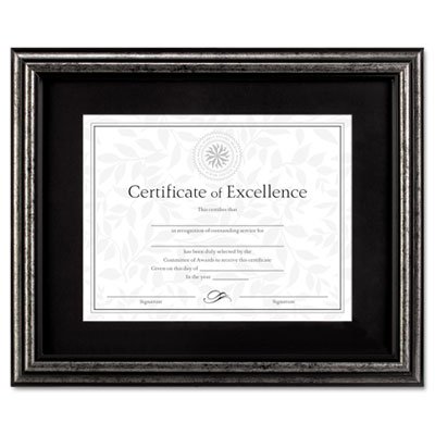 DAX 11 by 14-Inch Desk/Wall Wood Document Frame, Antique Charcoal Brushed Finish