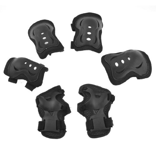 

Dimart Sports Black Elbow Knee Palm Padded Support Guard Brace 3 Pair