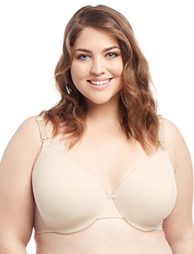 Motherhood Plus Size Full Coverage Back Smoothing Nursing Bra- Nude