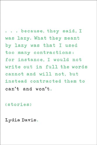 Can't and Won't: Stories by Lydia Davis