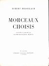 Morceaux choisis rassemblés et présentés par Marie-Madeleine Martin
