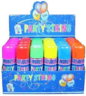 Blue Box Party String - not Silly String - 72 Cans