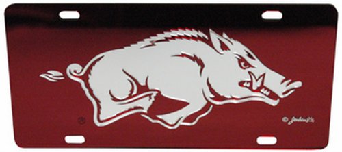 Algopix Similar Product 20 - NCAA Arkansas Razorbacks Car Tag