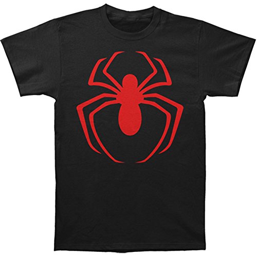 Marvel Comics Spider-Man Red Logo Men's Black T-shirt