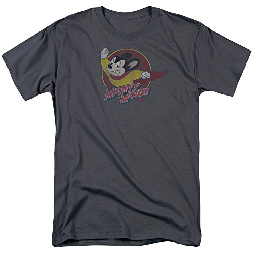 Mighty Mouse Victory Pose Vintage Style Cartoon Adult T-Shirt Tee