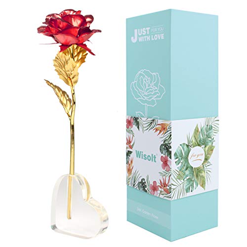 Algopix Similar Product 9 - Wisolt 24K Gold Rose Flowers New