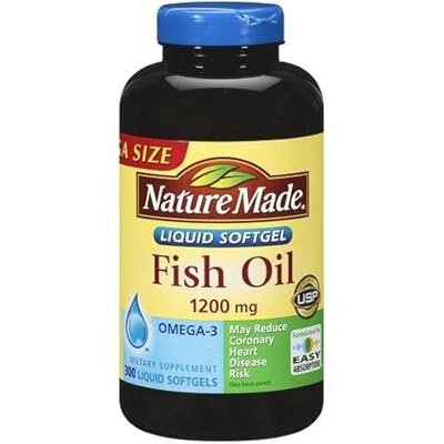 nature made fish oil omega-3 1200mg (4 count, 300 liquid soft
