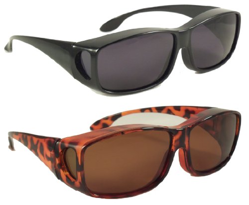 Sun Shield Fit Over Sunglasses with Polarized Lenses - Fit Over Prescription Glasses