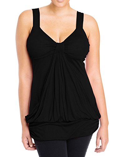 eVogues Plus size Low Cut Draping Top