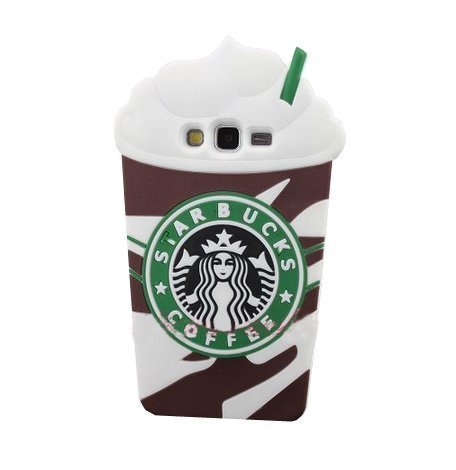 Core Prime Case,Galaxy Core Prime Starbucks Case,Tribe-Tiger Delicious Cartoon Starbucks Cream Soft Silicon Gel Rubber Case Cover Skin for Samsung Galaxy Core Prime G360/Prevail LTE(Brown)