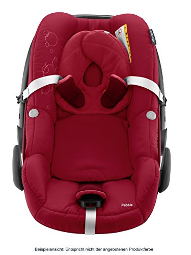 Maxi-Cosi Babyschale Pebble, bis ca. 12 Monate (0-13 kg), ISOFIX-Installation mit Maxi-Cosi Basisstation (separat erhältlich), Innovatives Gurtsystem erleichtert An- und Abschnallen, black crystal -