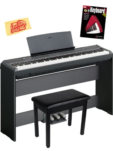 Yamaha P105B 88 Key Digital Piano Bundle Furniture Style Stand 3 Pedal ...