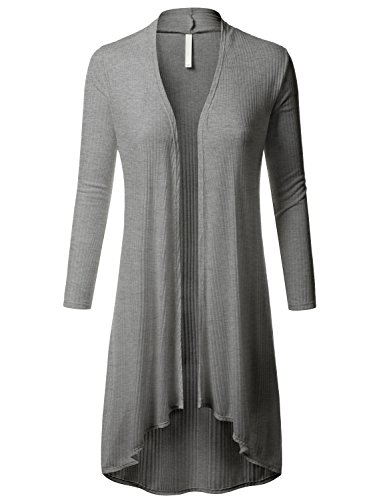 URBANCLEO Womens Hacci Open Drape Maxi Long Duster Cardigan Sweater