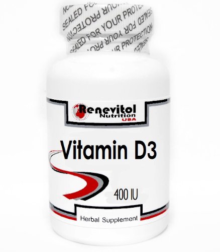 

Vitamin D3 (Emulsified Dry) 400 IU 100 Capsules ~ Renevitol