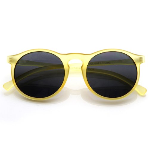 zeroUV - Vintage Inspired Fashion P3 Shaped Round Circle Sunglasses w/ Key-Hole Bridge