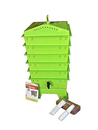 Algopix Similar Product 13 - VermiHut 5Tray Worm Compost Bin Lime